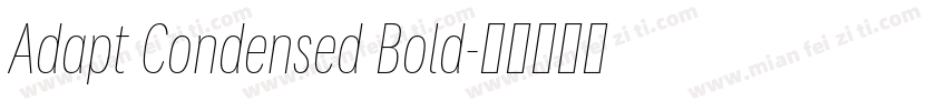 Adapt Condensed Bold字体转换